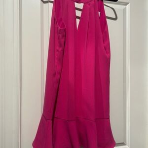 Hot pink Greylin mini dress